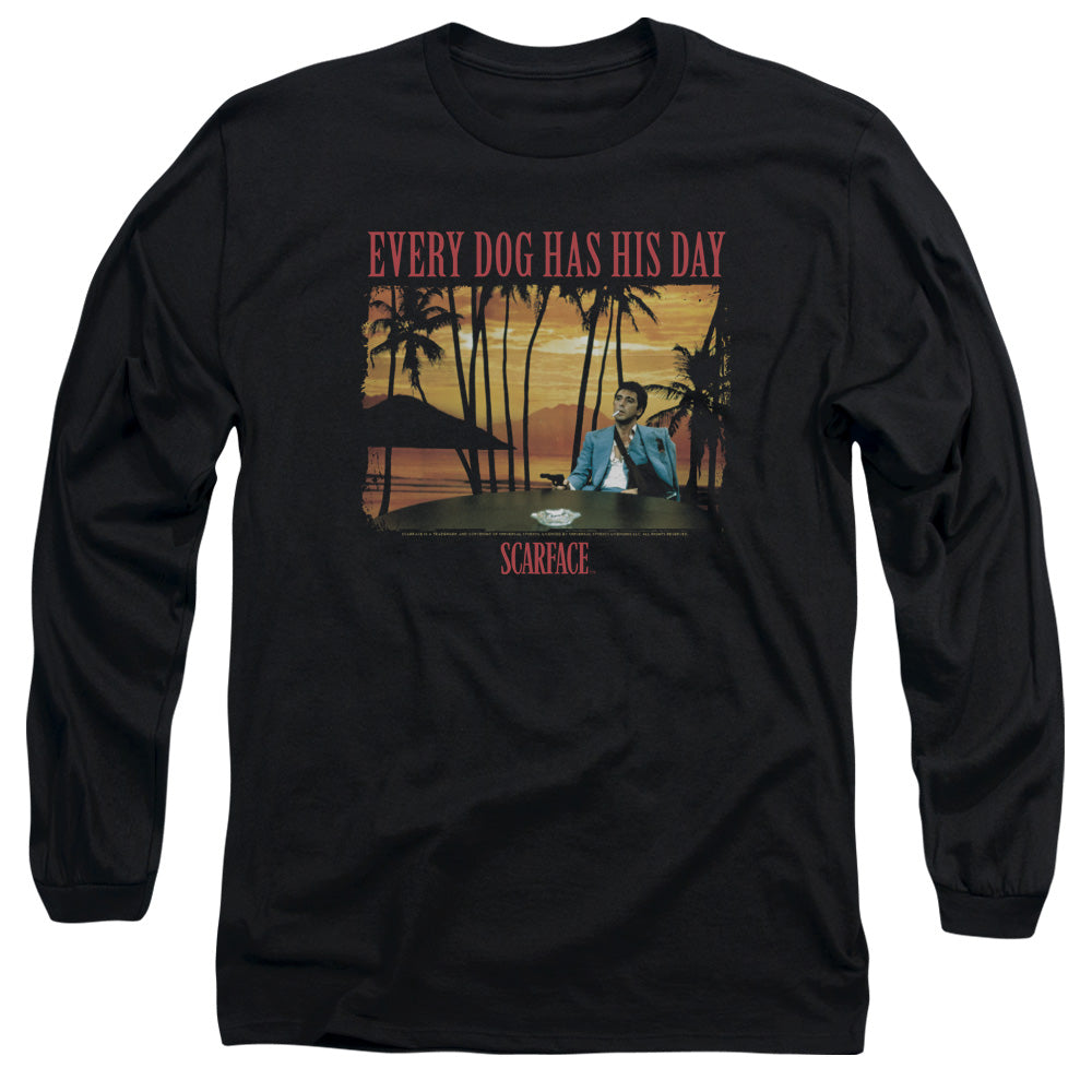 Scarface A Dog Day Mens Long Sleeve Shirt Black Officially Licensed Officially Licensed