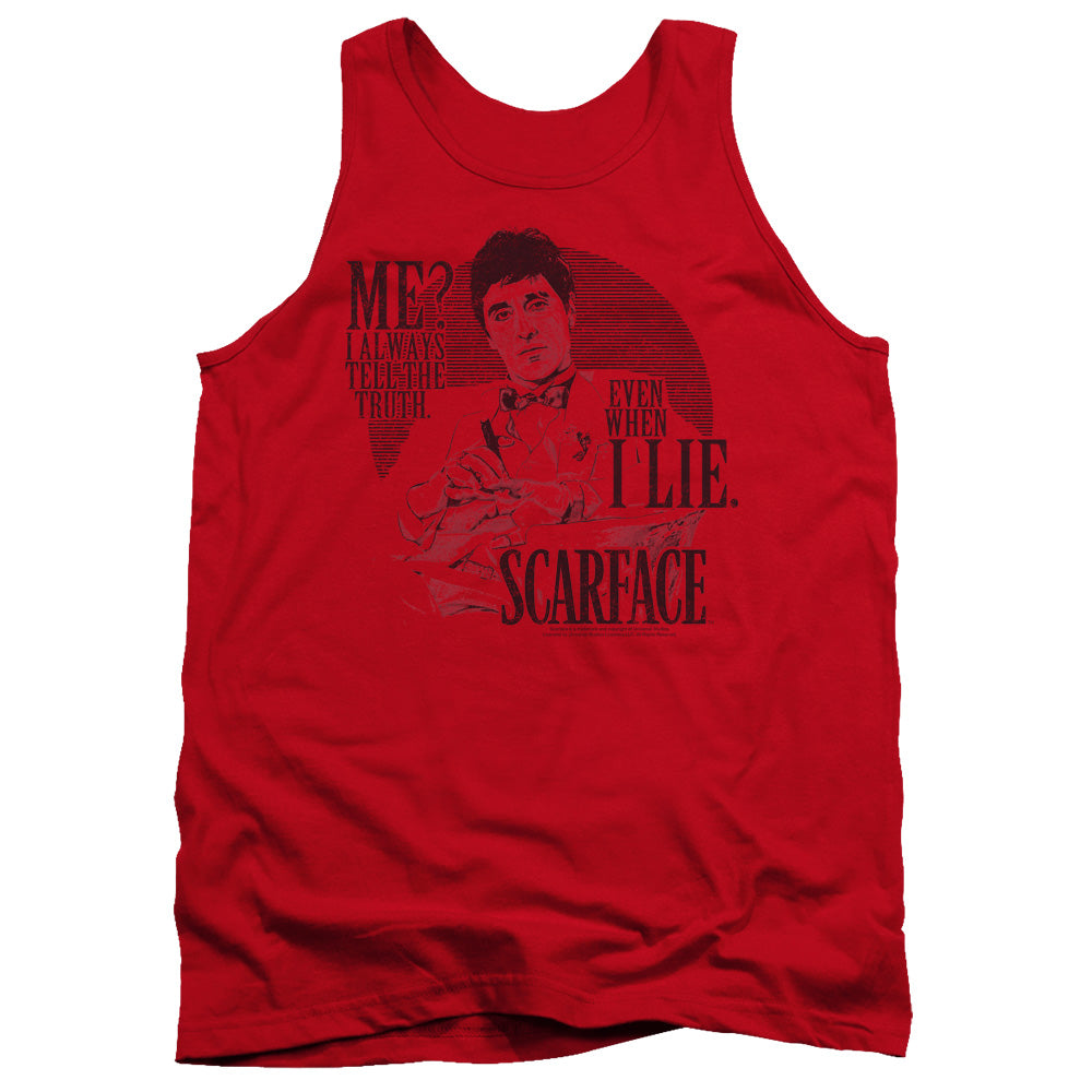 Scarface Truth Mens Tank Top Shirt Red Officially Licensed