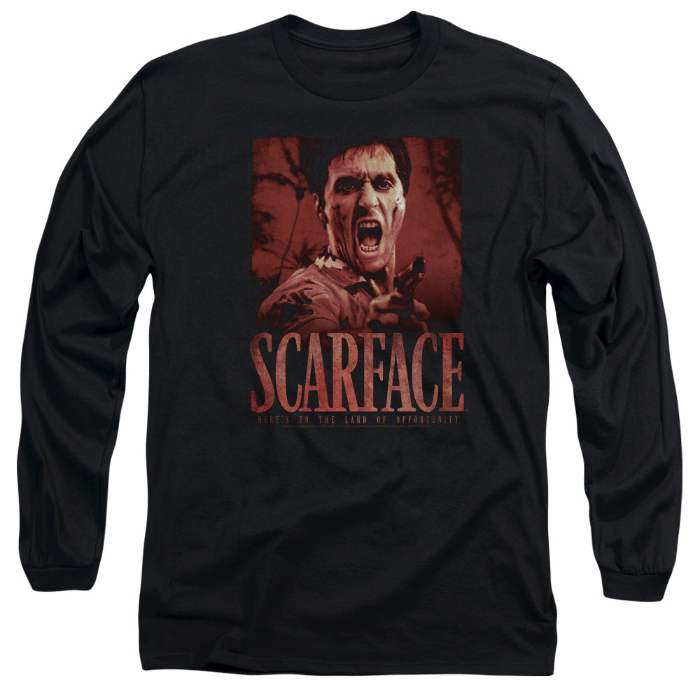 Scarface Opportunity Mens Long Sleeve Shirt Black Officially Licensed Officially Licensed