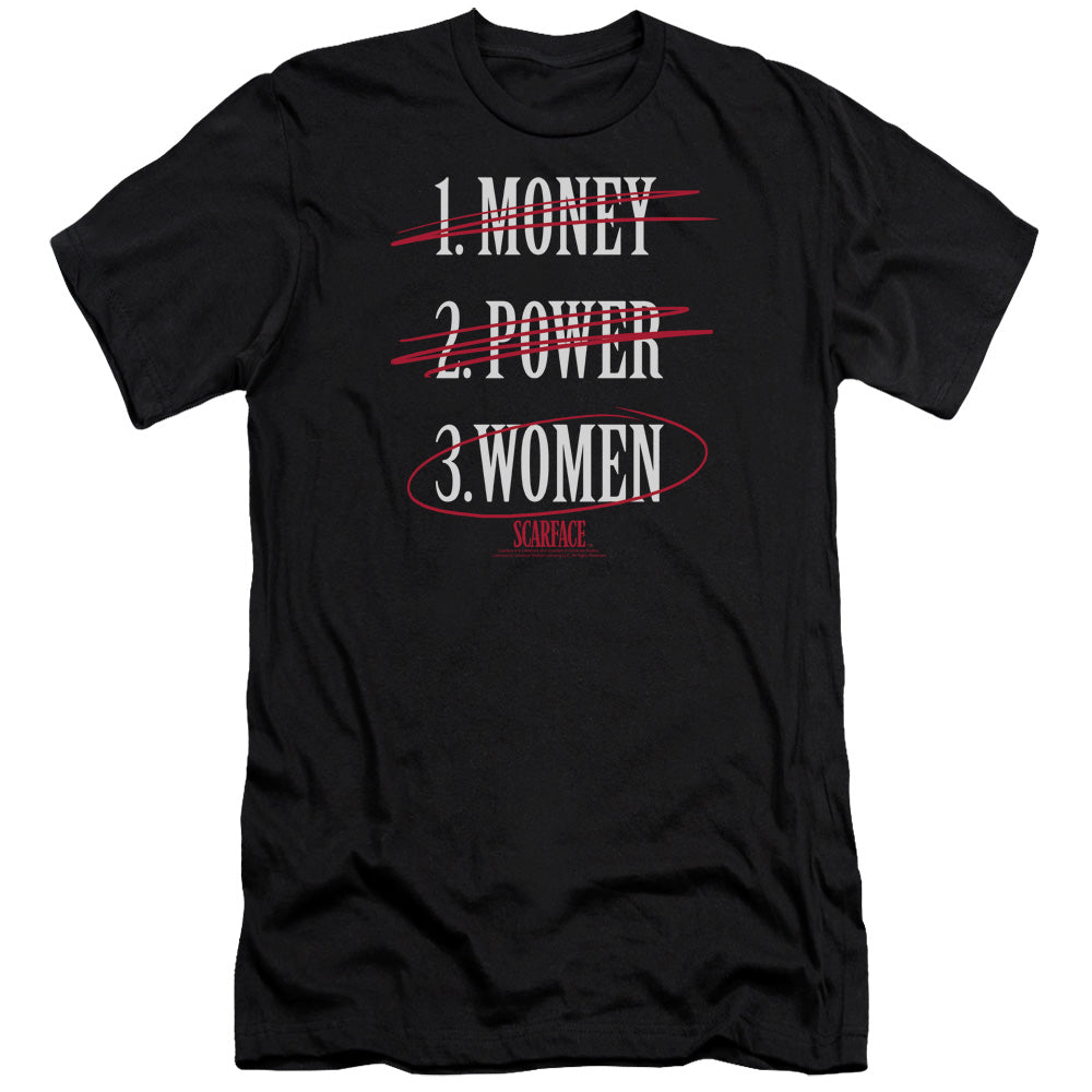 Scarface Money Power Women Premium Bella Canvas Slim Fit Mens T Shirt Black