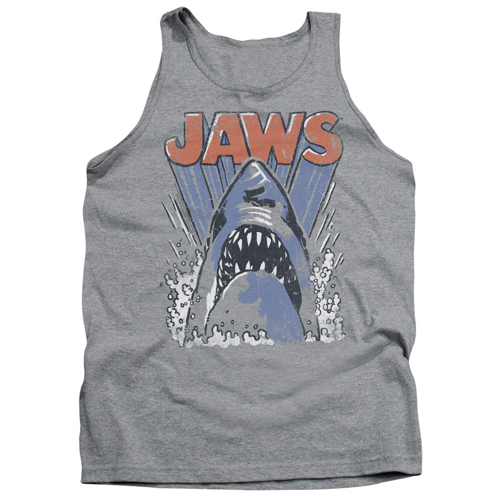 Jaws Comic Splash Mens Tank Top Shirt Athletic Heather