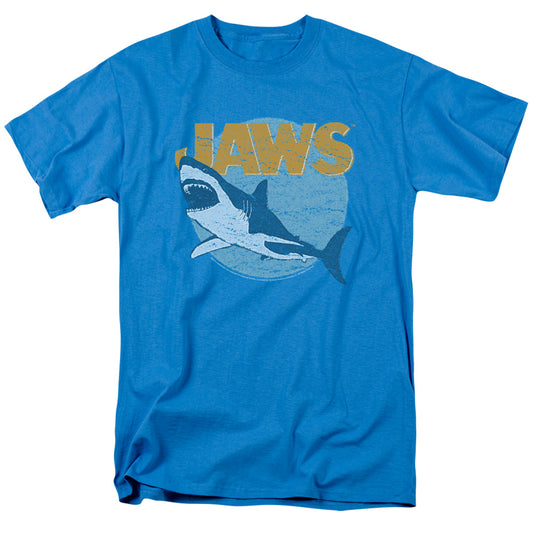 Jaws Day Glow Mens T Shirt Turquoise