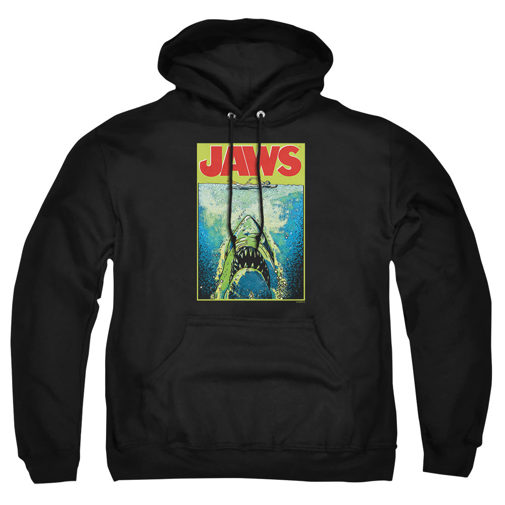 Jaws Bright Jaws Mens Hoodie Black