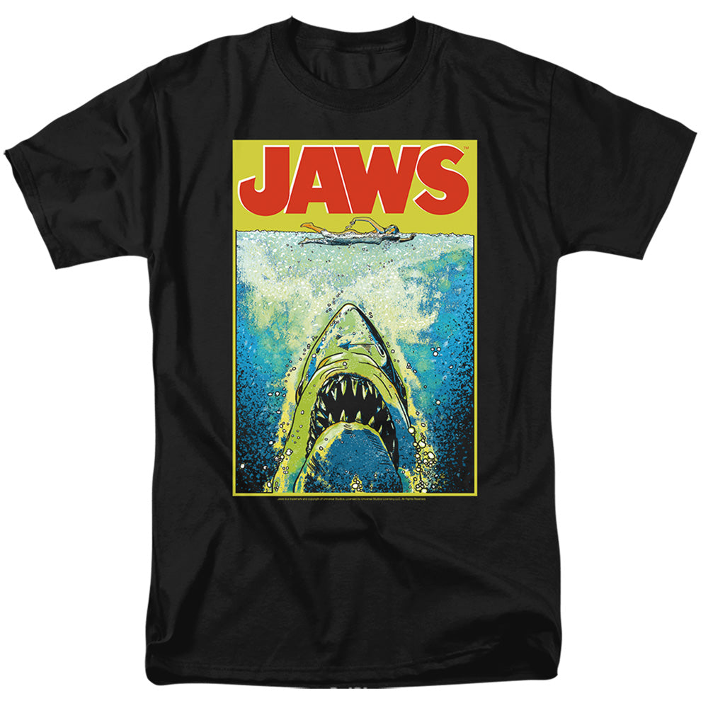 Jaws Bright Jaws Mens T Shirt Black