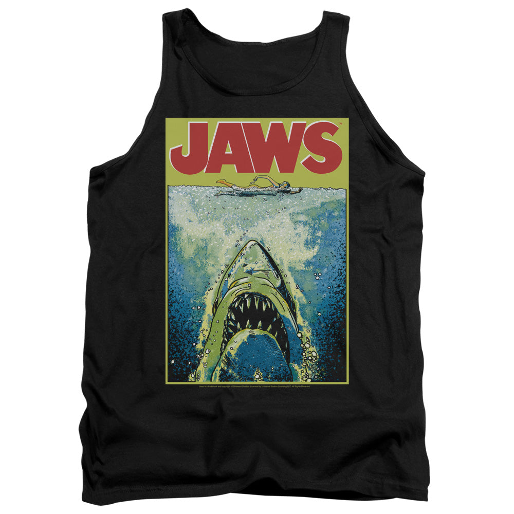 Jaws Bright Jaws Mens Tank Top Shirt Black