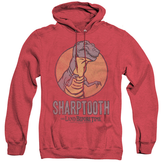 Land Before Time Sharptooth Heather Mens Hoodie Red Officially Licensed