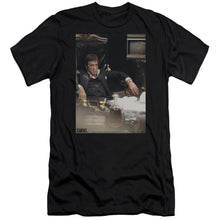Load image into Gallery viewer, Scarface Sit Back Premium Bella Canvas Slim Fit Mens T Shirt Black