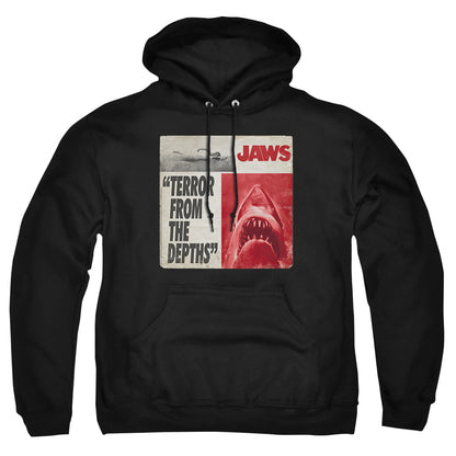 Jaws Terror Mens Hoodie Black