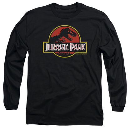 Jurassic Park Classic Logo Mens Long Sleeve Shirt Black Officially Licensed