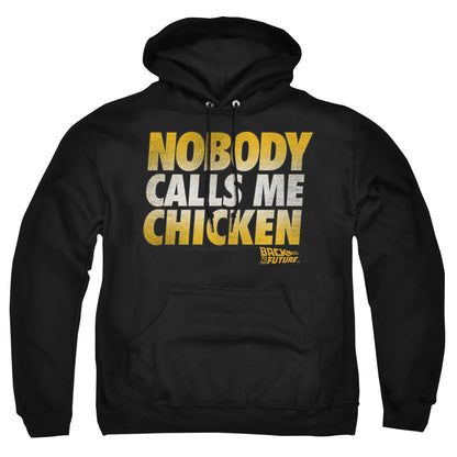 Back To The Future Chicken Mens Hoodie Black Officially Licensed