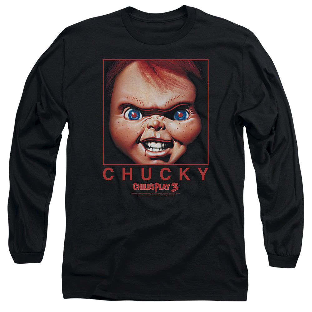 Childs Play 3 Chucky Squared Mens Long Sleeve Shirt Black Black