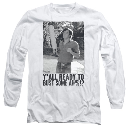 Dazed And Confused Paddle Mens Long Sleeve Shirt White Officially Licensed Officially Licensed