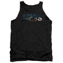 Load image into Gallery viewer, Jaws Logo Cutout Mens Tank Top Shirt Black