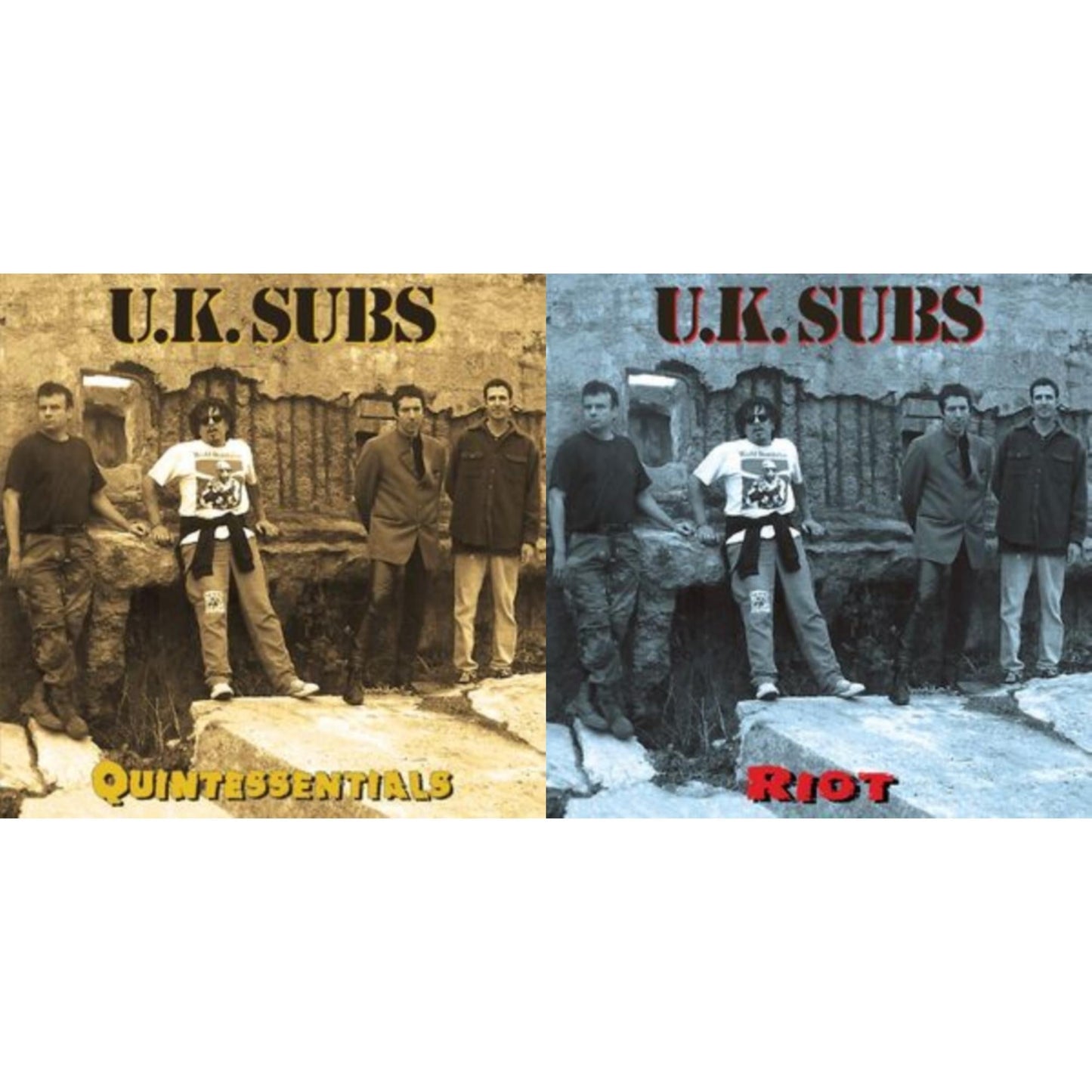 Uk Subs - Quintessentials (Yellow/Black Splatter LP Vinyl) & Riot (Marble LP Vinyl)