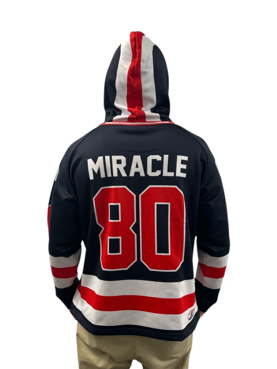 Miracle on Ice USA Hockey 1980 Lightweight Navy Hoodie