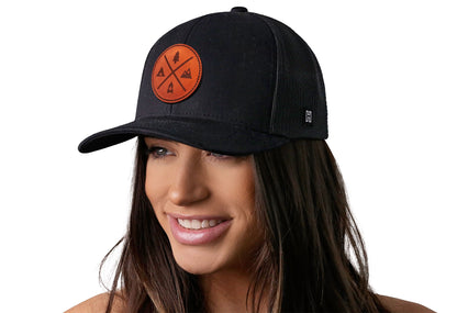 Outdoor X Trucker Hat  |  Black Outdoor X Snapback