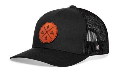 Outdoor X Trucker Hat  |  Black Outdoor X Snapback