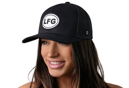LFG Trucker Hat  |  Black Lets Go Snapback Haka