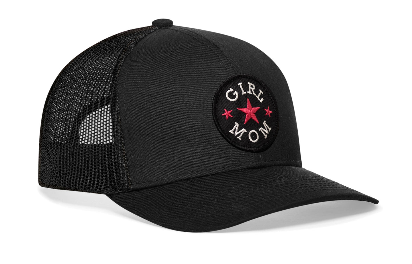 Girl Mom Trucker Hat  |  Black  Snapback