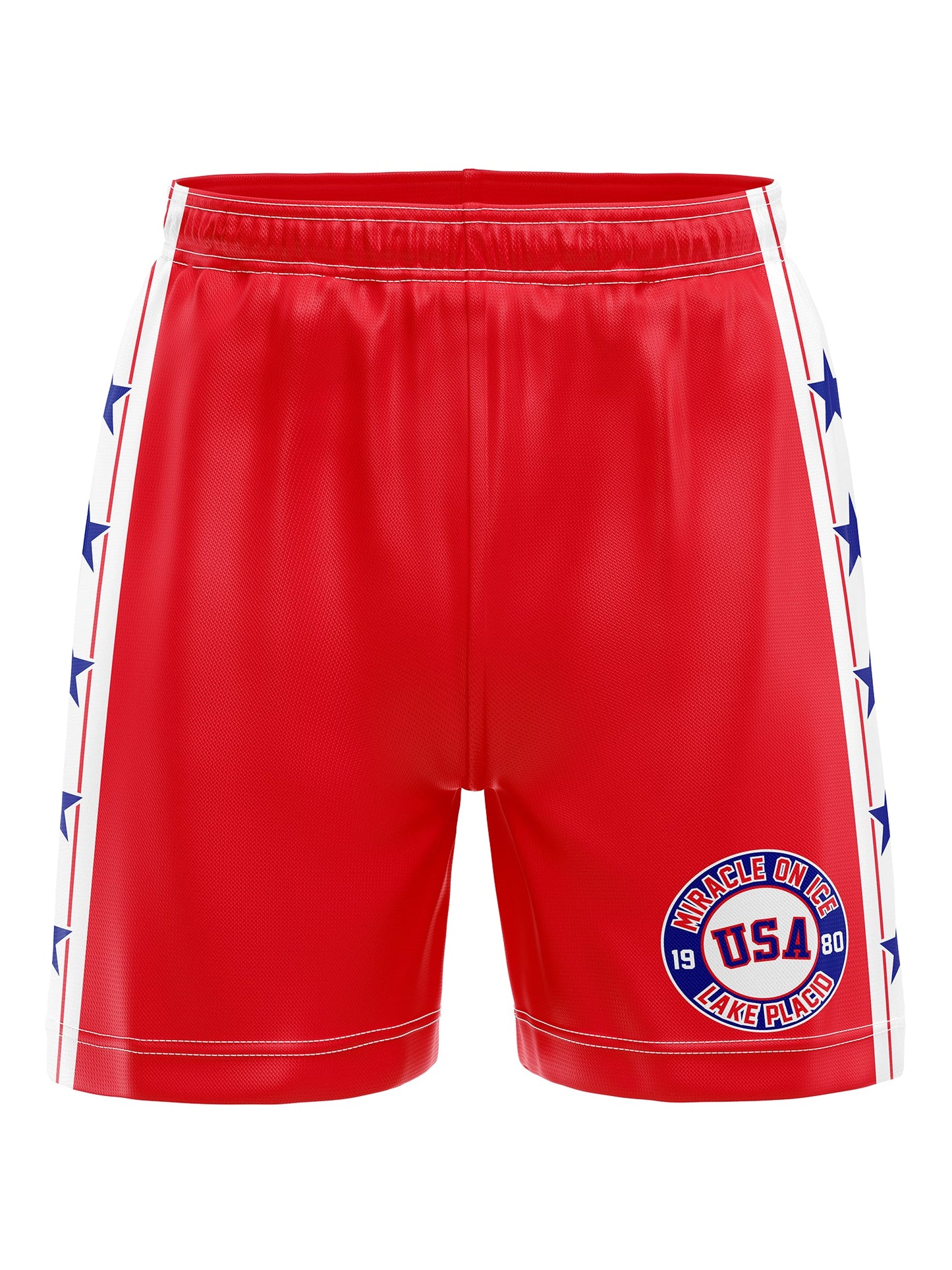 Team USA Miracle on Ice 1980 Red Hockey Shorts