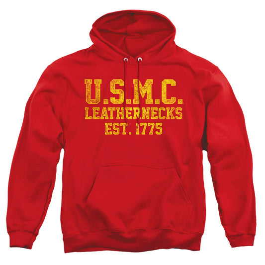 Us Marine Corps Leathernecks Mens Hoodie Red Officially Licensed