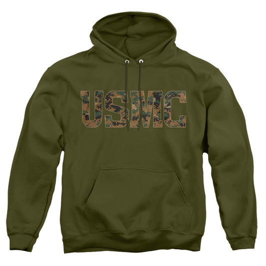 Us Marine Corps Usmc Camo Fill Mens Hoodie Military Green Officially Licensed