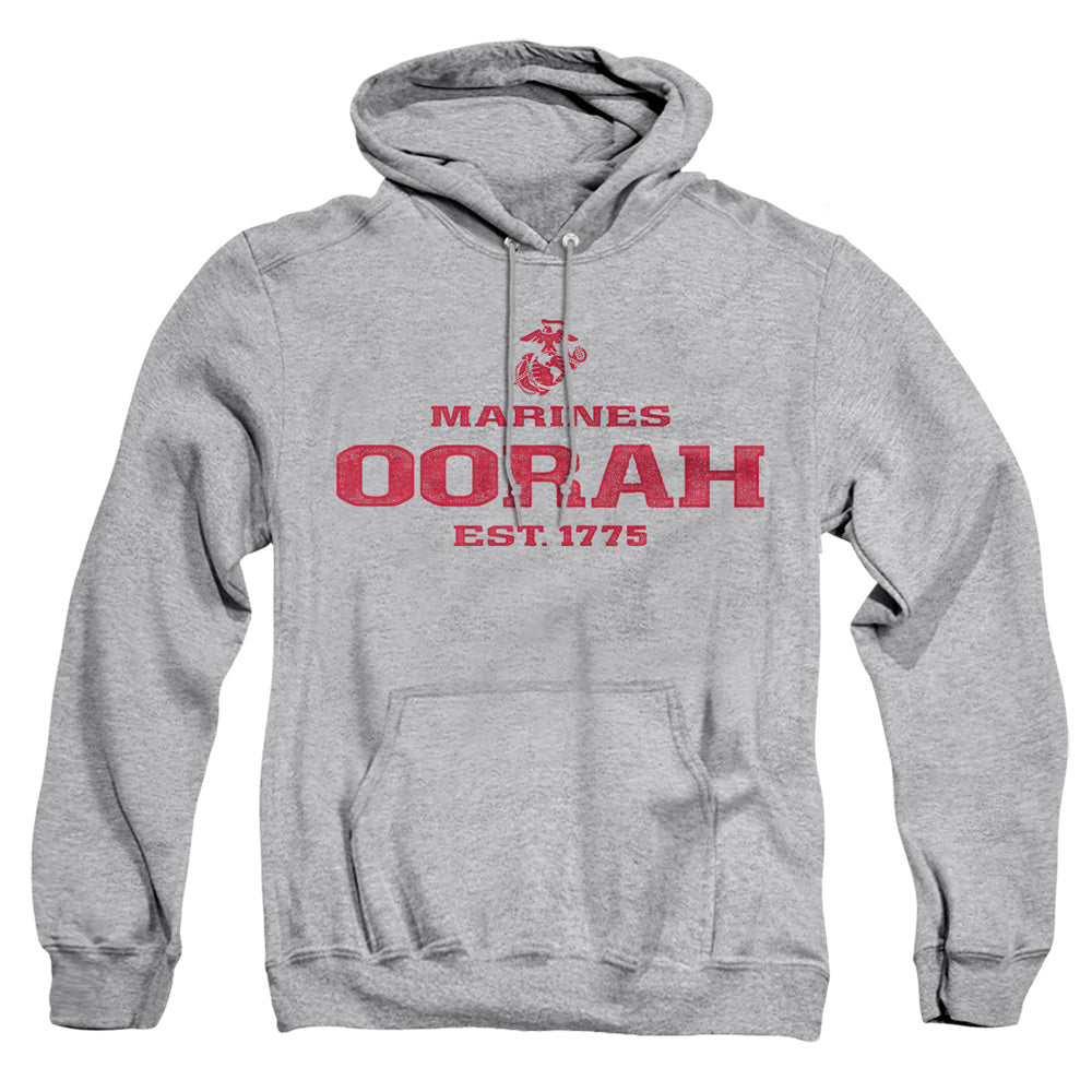 Us Marine Corps Oorah Mens Hoodie Athletic Heather Officially Licensed