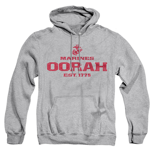 Us Marine Corps Oorah Mens Hoodie Athletic Heather Officially Licensed
