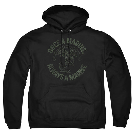 Us Marine Corps Always A Marine Mens Hoodie Black Officially Licensed