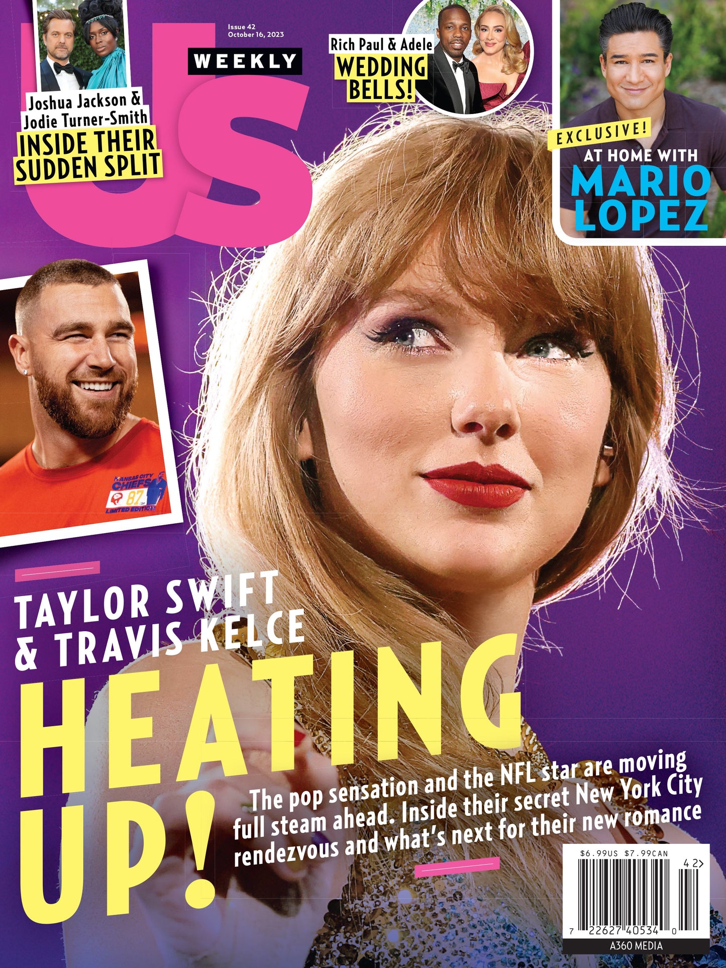 Us Weekly - 10.16.23 Inside Taylor Swift & NFL Star Travis Kelce Secret NYC Rendezvous, Joshua Jackson & Jodie Turner-Smith Split, Rich Paul & Adele Wedding Update & Exclusive Mario Lopez Home Tour!