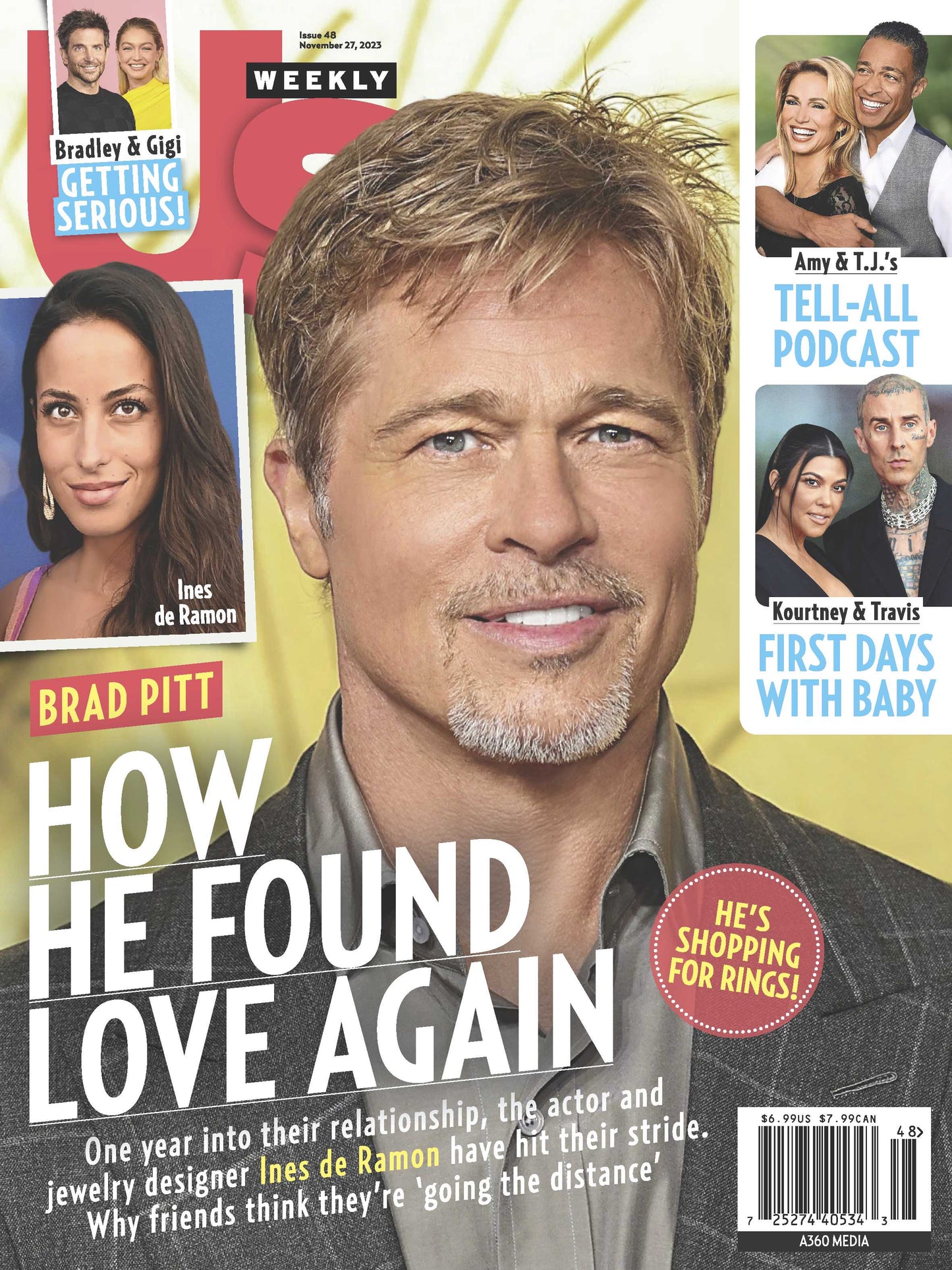 Us Weekly - 11.27.23 Brad Pitt How He Found Love Again