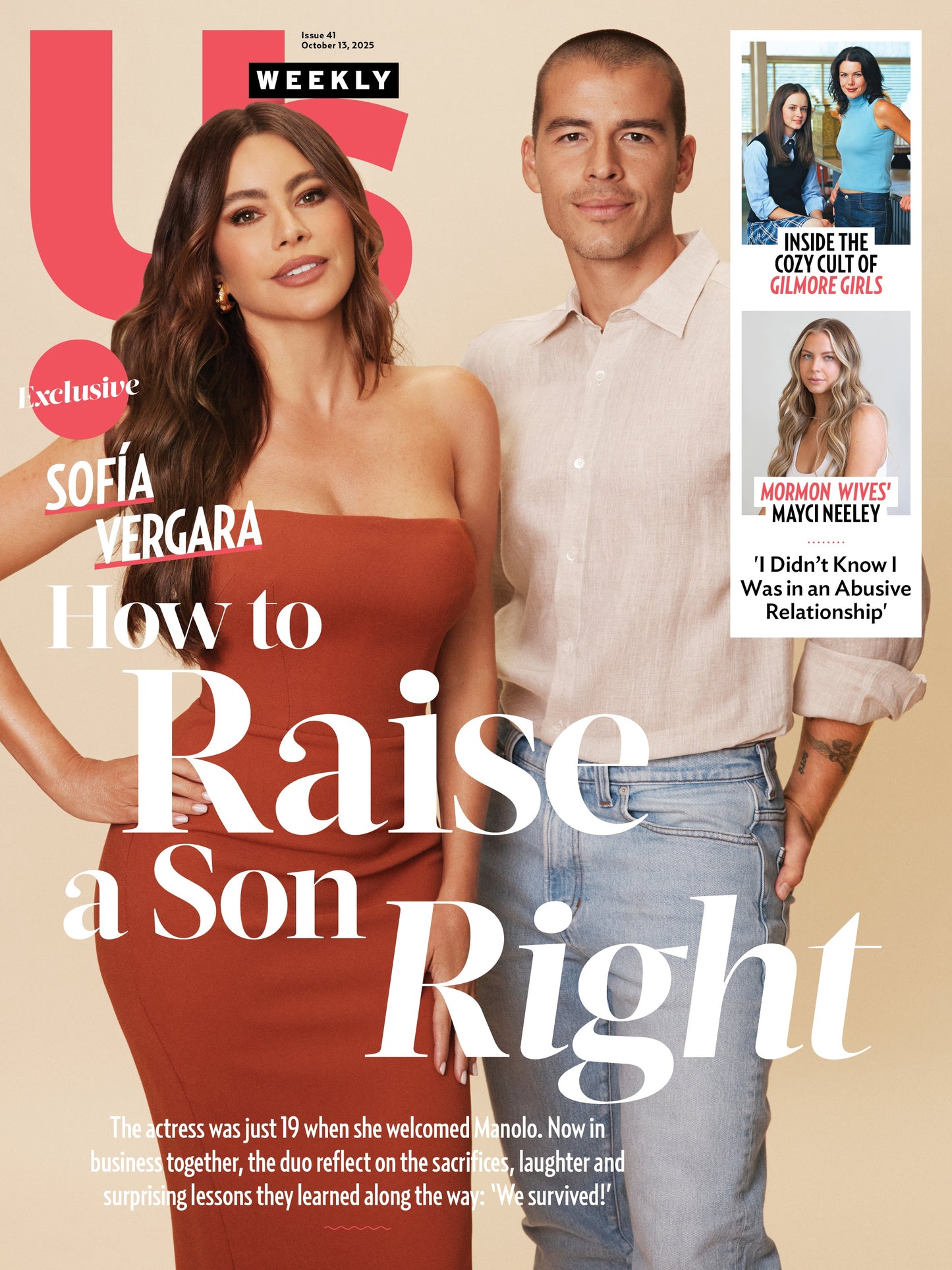 Us Weekly - 10.13.25: Gilmore Girls Fandom Secrets, Exclusive Interview With Sofia Vergara, Parenting Tips For Raising Sons, Mormon Wife, Mayci Neeley’s Relationship Abuse Survival Story & More!