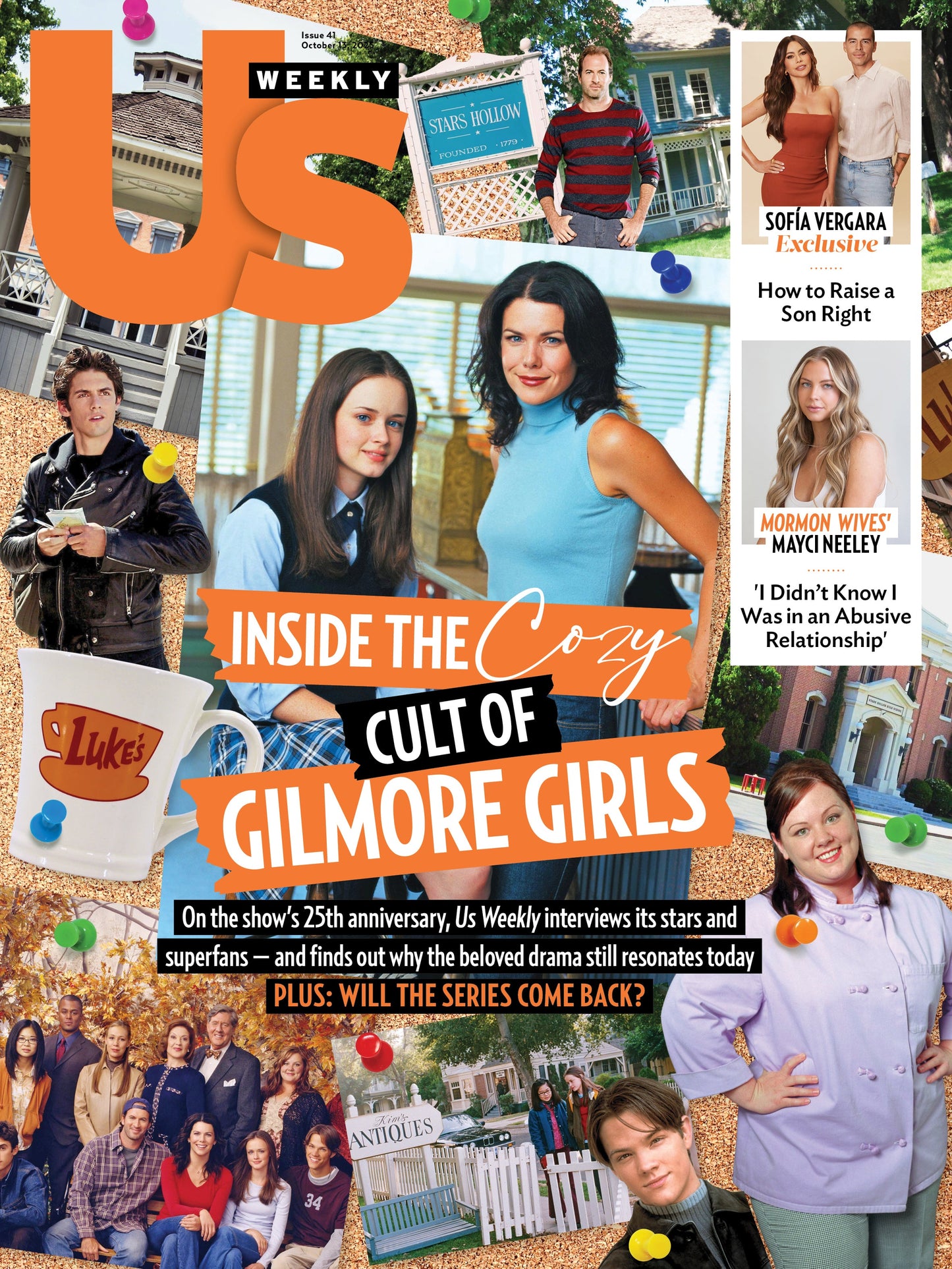 Us Weekly - 10.13.25: Gilmore Girls Fandom Secrets, Exclusive Interview With Sofia Vergara, Parenting Tips For Raising Sons, Mormon Wife, Mayci Neeley’s Relationship Abuse Survival Story & More!