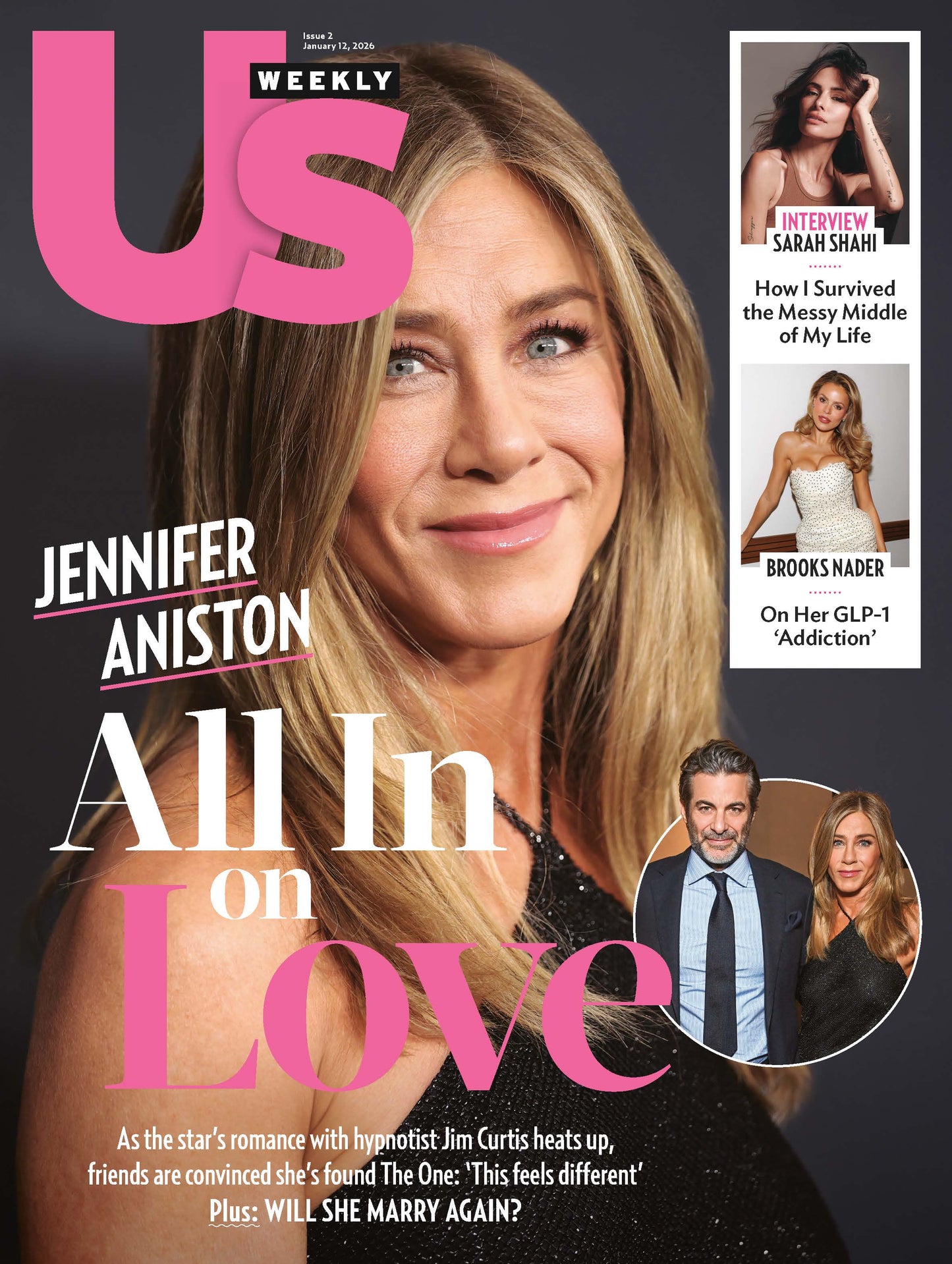Us Weekly - 01.12.26: Jennifer Aniston Finds Love Again As Romance With Jim Curtis Heats Up, Sarah Shahi Opens Up About Life’s Messy Middle, Brooks Nader Opens Up About GLP-1 Addiction & More!