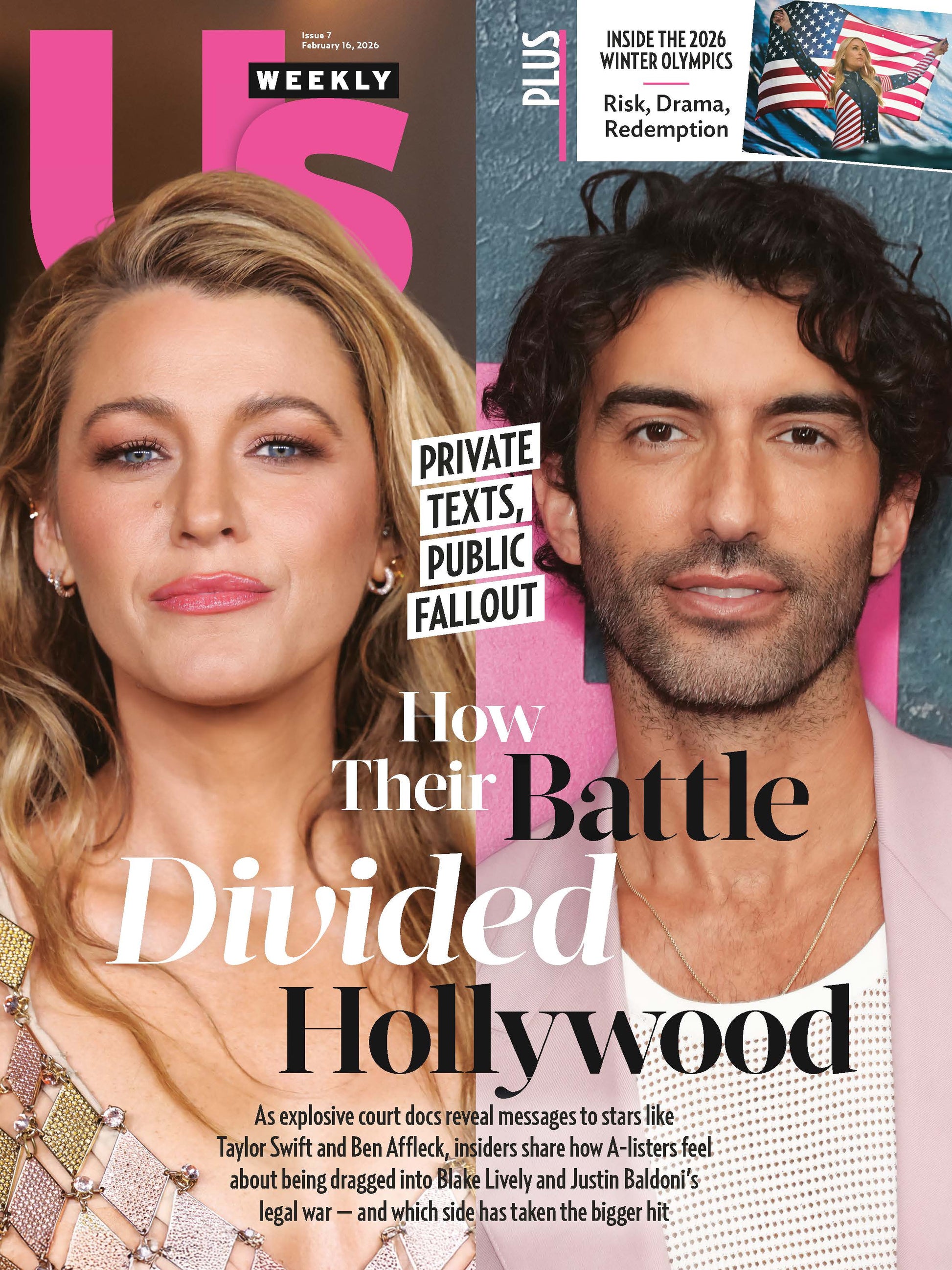 Us Weekly - 02.16.26: Justin Baldoni & Blake Lively's Private Texts Leaked, How Their Public Fallout Divided Hollywood, Winter Olympics 2026 Preview, Controversies, Challenges & More!