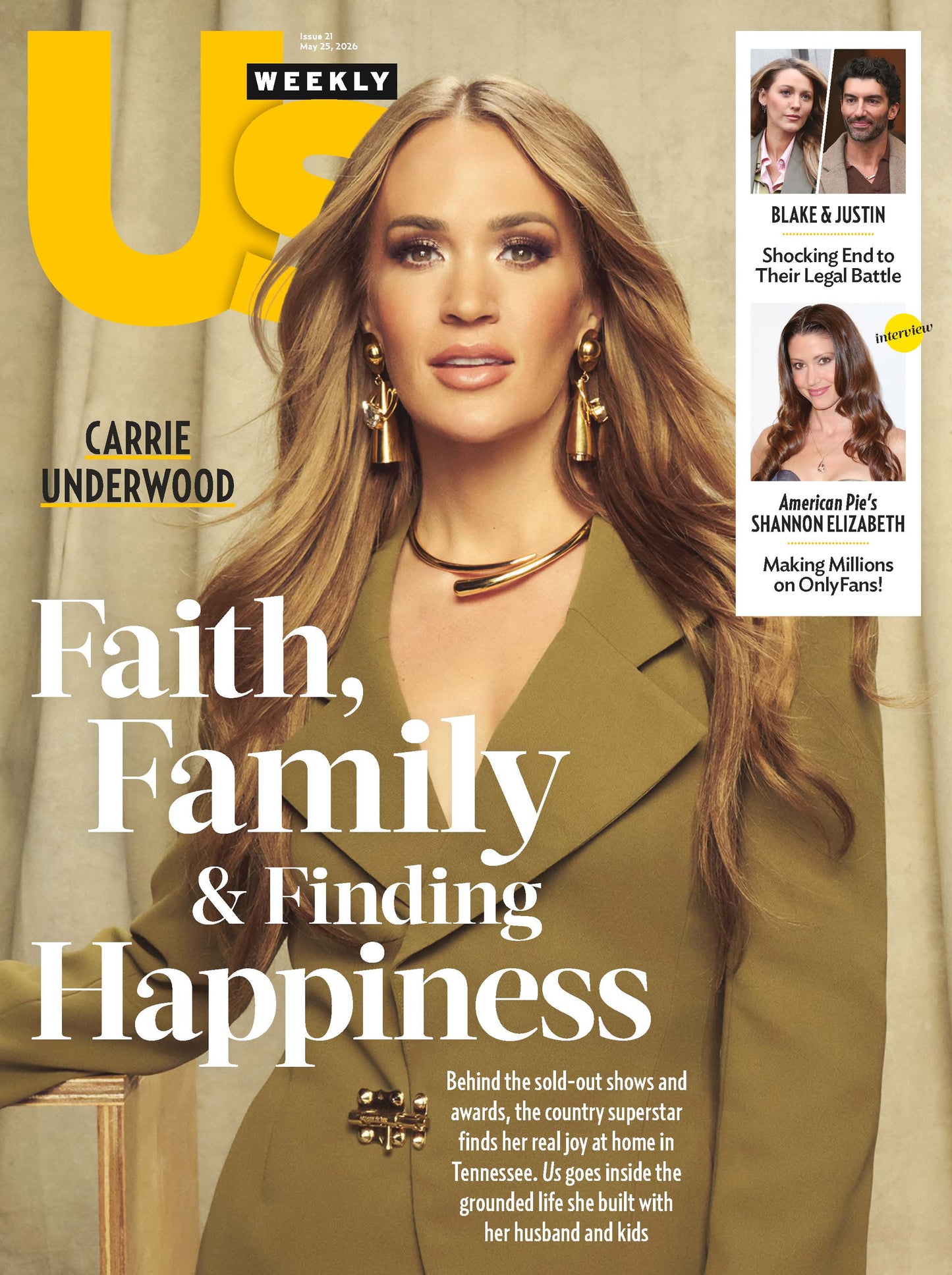 Us Weekly - 05.25.26: Carrie Underwood On Faith, Family & Finding Happiness, Blake & Justin's Shocking End To Their Legal Battle, American Pie's Shannon Elizabeth Making Millions On OnlyFans & More!