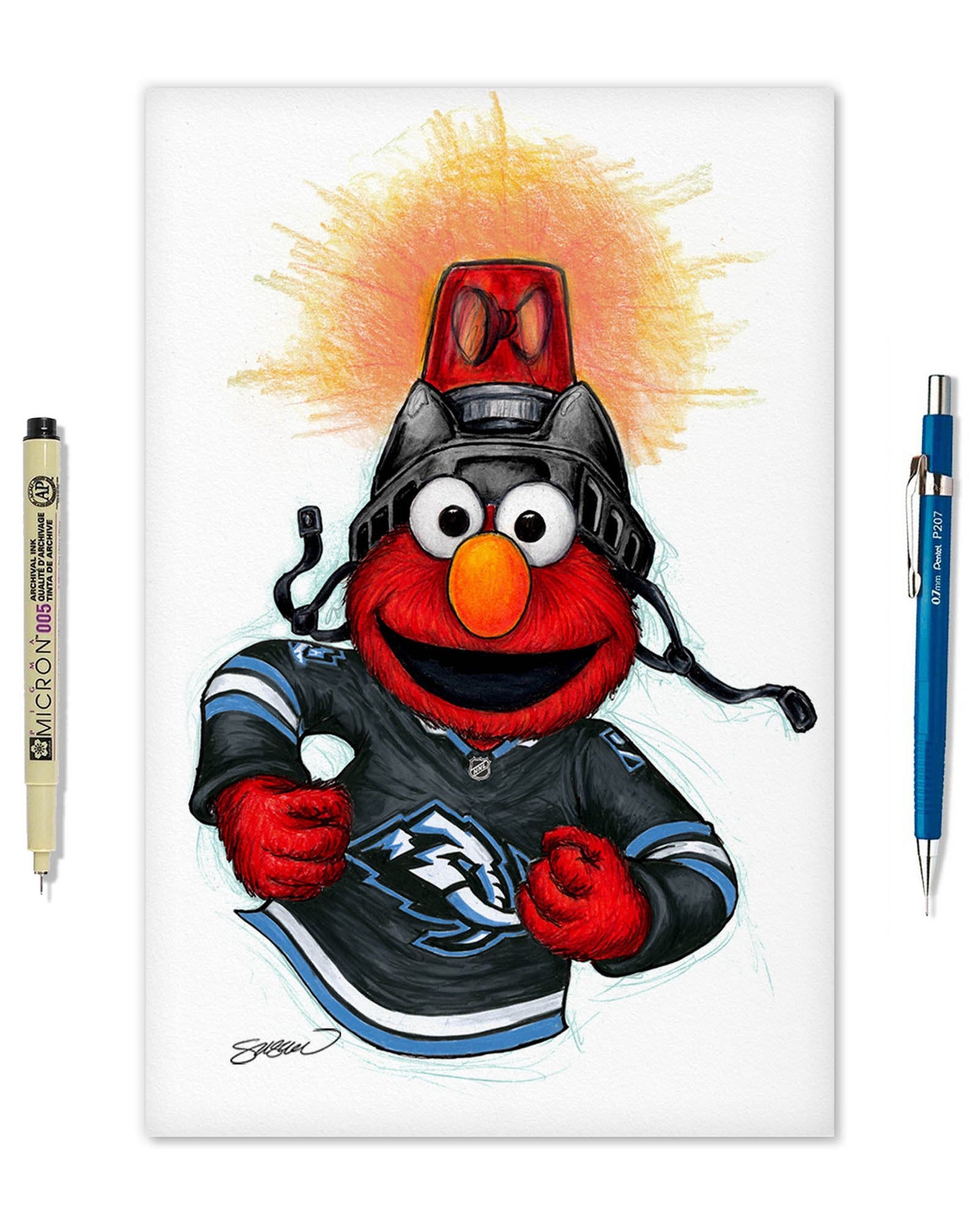 Elmo Loves Goals! x NHL Mammoth Limited Edition Art Print