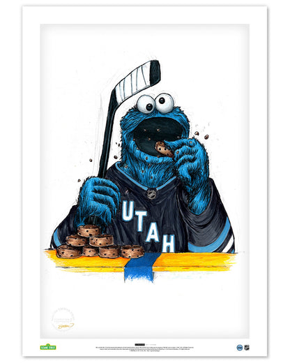 Cookie Monster x NHL Utah Hockey Club Limited Edition Art Print