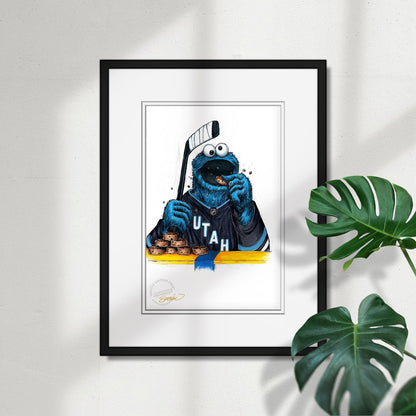 Cookie Monster x NHL Utah Hockey Club Limited Edition Art Print