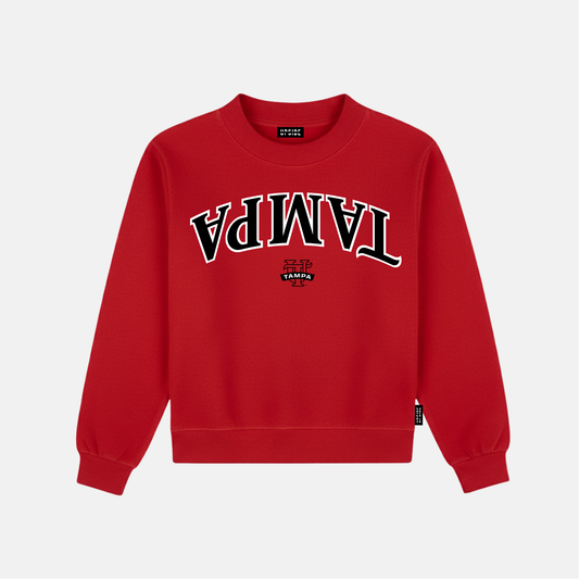 Tampa Spartans Embroidered Crewneck Sweatshirt Red