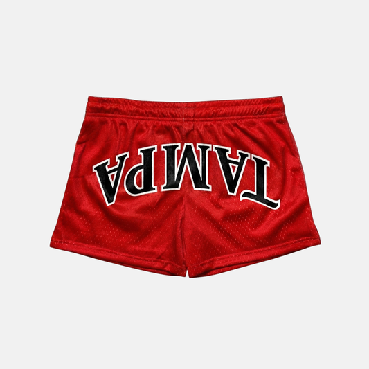 Tampa Spartans Mesh Womens Shorts Red