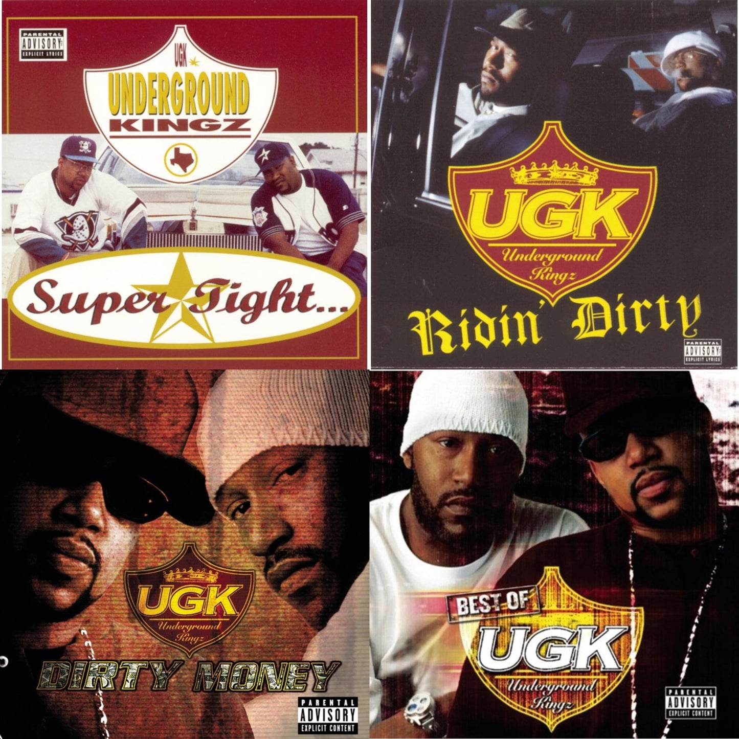 U.G.K. (Underground Kingz) - Super Tight & Ridin Dirty & Dirty Money & Best Of Ugk - CD Bundle