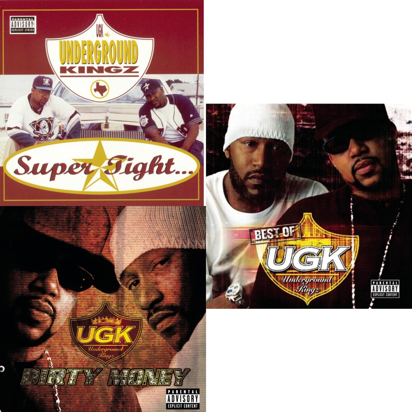 U.G.K. (Underground Kingz) - Super Tight & Dirty Money & Best Of Ugk - CD Bundle