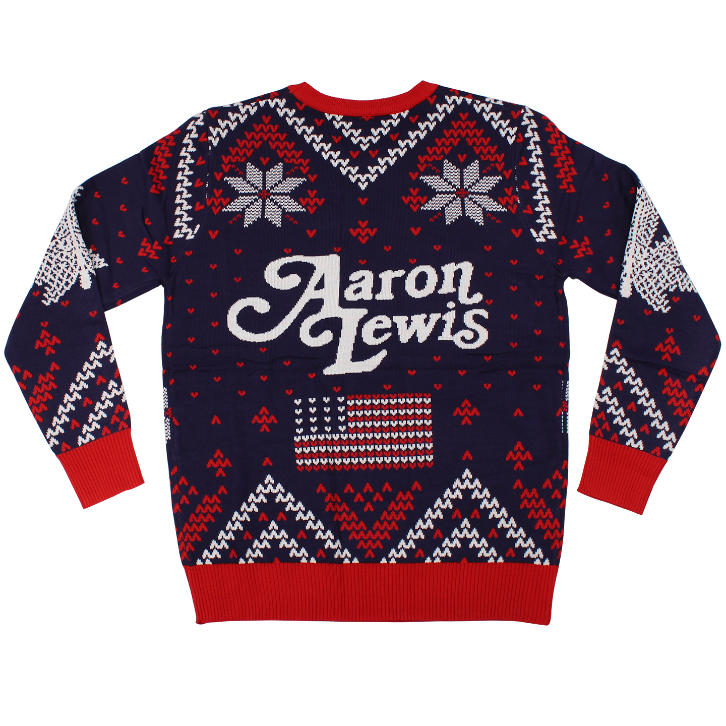 Aaron Lewis "We The People" Ugly Christmas Sweater Red White Blue