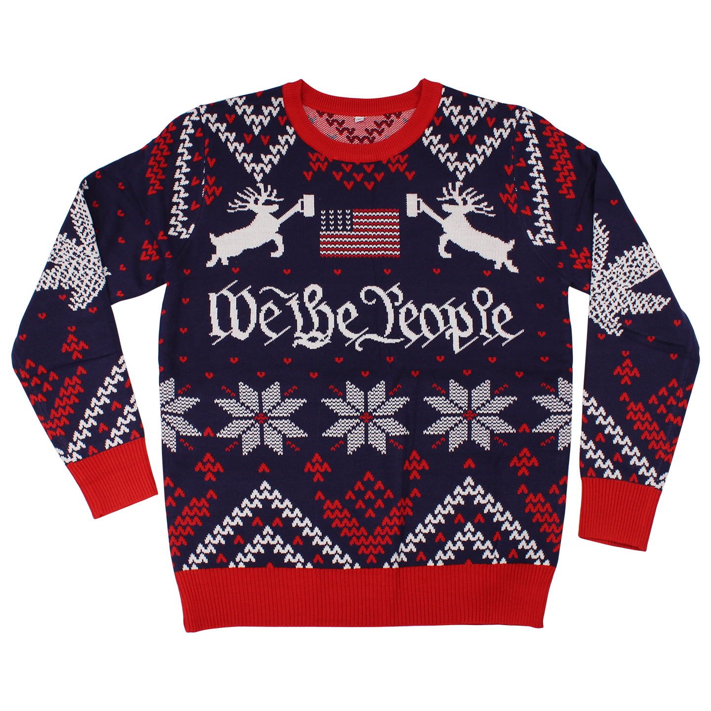 Aaron Lewis "We The People" Ugly Christmas Sweater Red White Blue