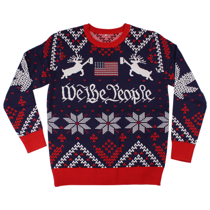 Aaron Lewis "We The People" Ugly Christmas Sweater Red White Blue