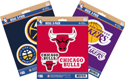 NBA Official Team Sticker Mats - Set of 3 Stickers Officially Licensed