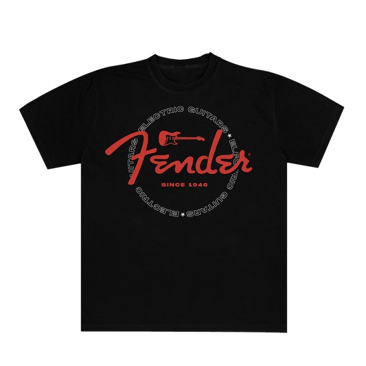 Fender Circle Logo Tee Shirt Black