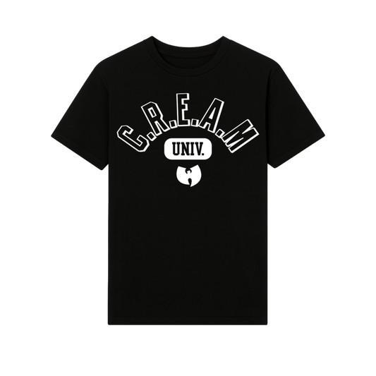 Wu-Tang Clan Officially Licensed Kids Youth C.R.E.A.M. University T Shirt Black