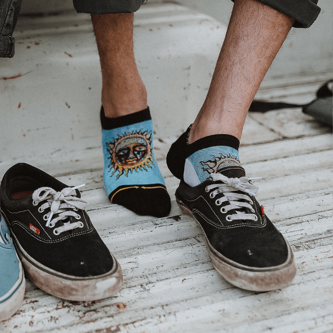 Sublime Sun Blue Adult No Show Socks